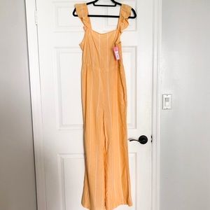 Yellow Pinstriped Jumpsuit